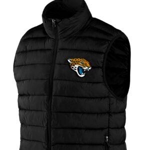 Jacksonville Jaguars Sleeveless Puffer Vest Jacket Winter Coat NWT